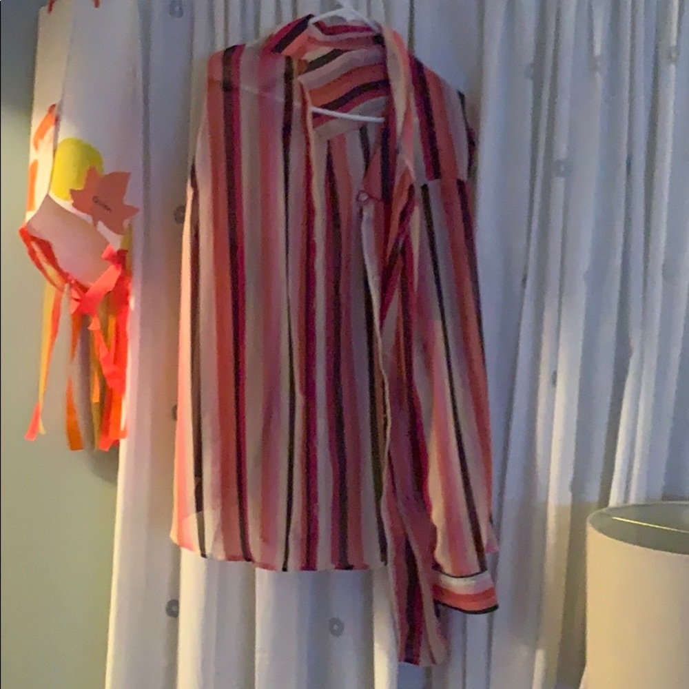 Plus size sheer  button down shirt. Never worn.